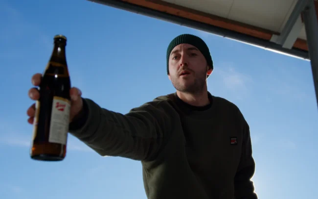 Außergewöhnliche Kameraperspektiven (Low Angle) durch DoP Imanuel Thallinger bei einem Austrian Kiwi Dreh.